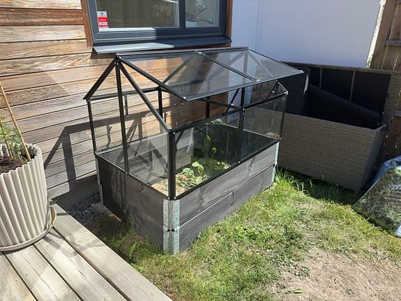 Växthus/drivhus Jumbo på pallkrage