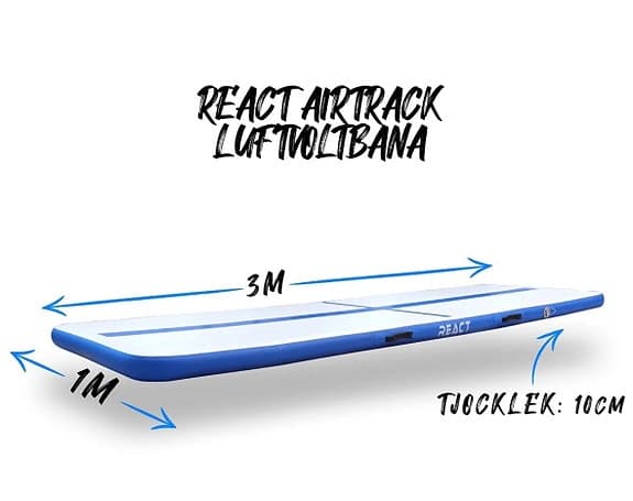 React Airtrack luftvoltbana 3x1 m blå