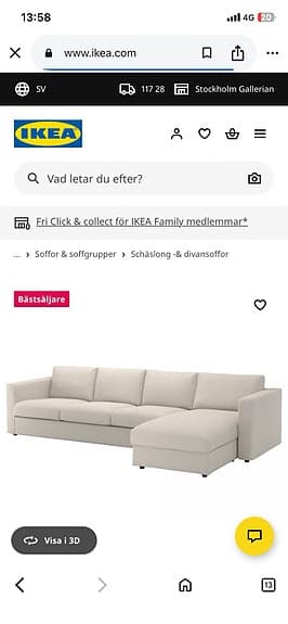 Söker soffa