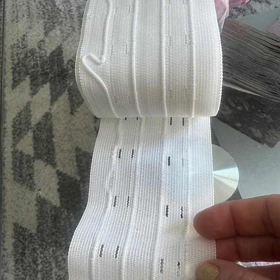 Nytt vitt gardinband/veckband