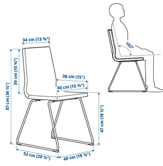 IKEA Matgrupp – Runt bord + 4 stolar, nyskick, kvitto finns