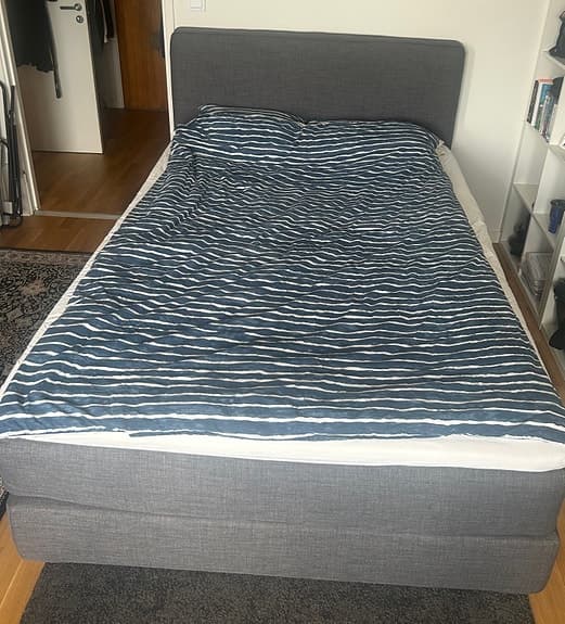 IKEA DUNVIK kontinentalsäng 140x200 grå
