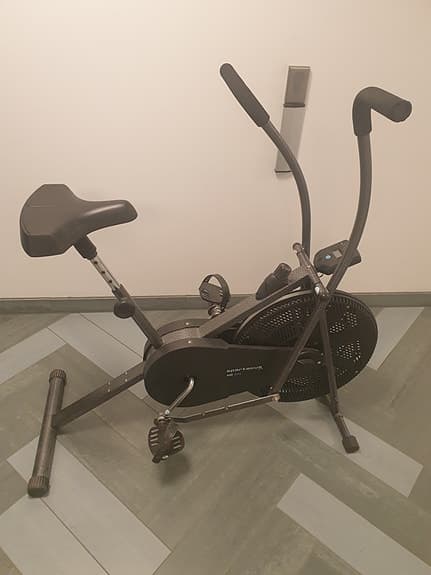Träningscykel motionscykel med armstänger svart