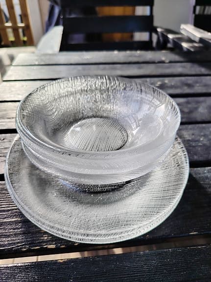 4+4 Iittala fat och skålar i glas
