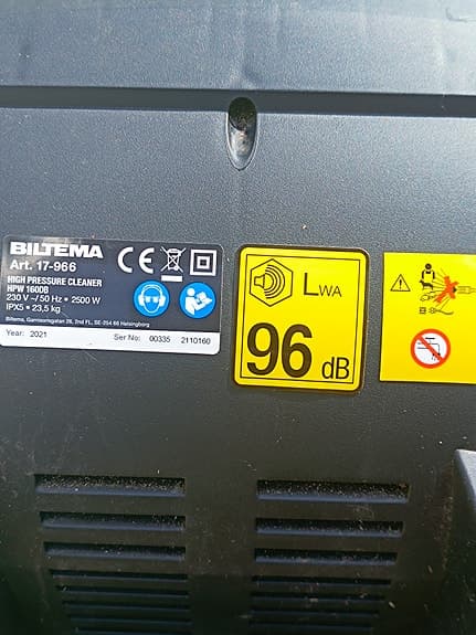 Biltema APL 17-060 högtryckstvätt blå/vit