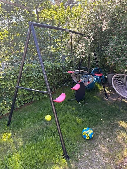 Gungställning med flera gungor för trädgård