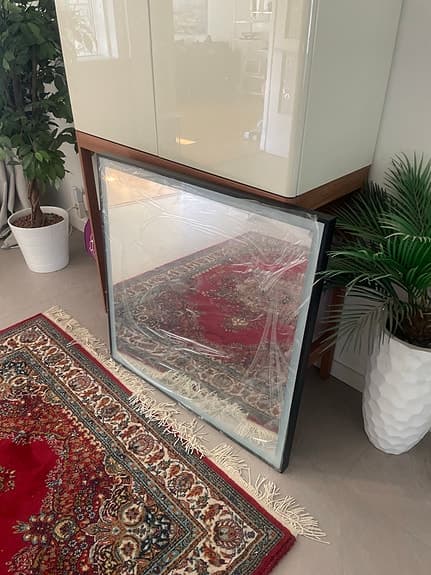 Svedbergs Ista  svart spegel 80x80 med led belysning