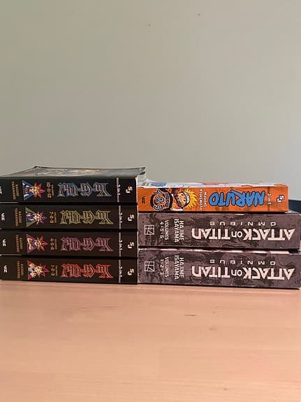 Manga paket Naruto, Attack on Titan och Yu-Gi-Oh!