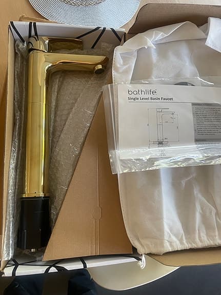 Bathlife Pärla Hög 30/WS ECO tvättställsblandare guld