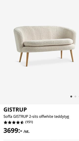 Soffa 2-sits GISTRUP från Jysk