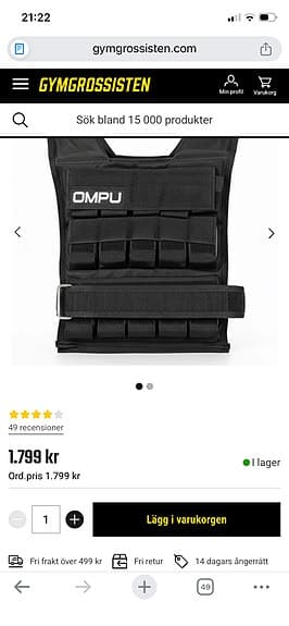 OMPU viktväst 30 kg