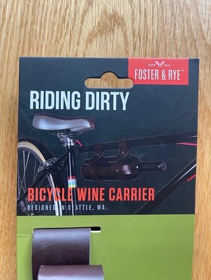 Foster & Rye Bicycle Wine Carrier flaskhållare cykel brun