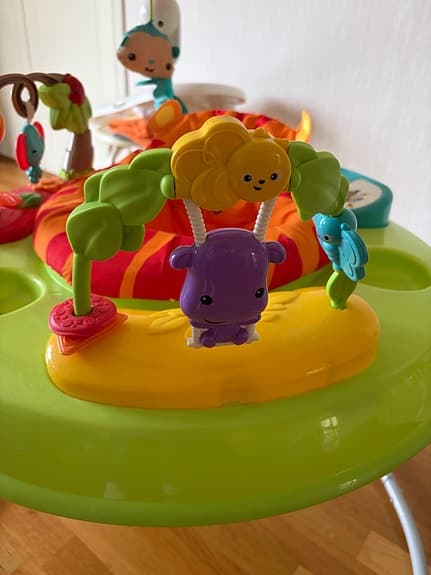 Fisher-Price hoppgunga / activity center med djurleksaker