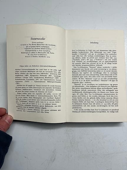 Statarnoveller – Första samlingen bok