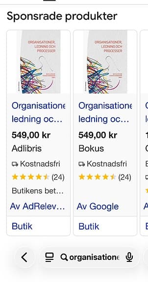 Organisationer, ledning och processer i nationalekonomi