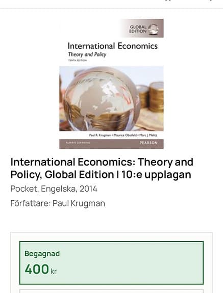 International Economics Theory and policy