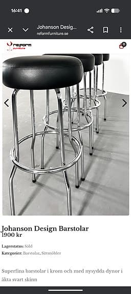 Johanson design barstol