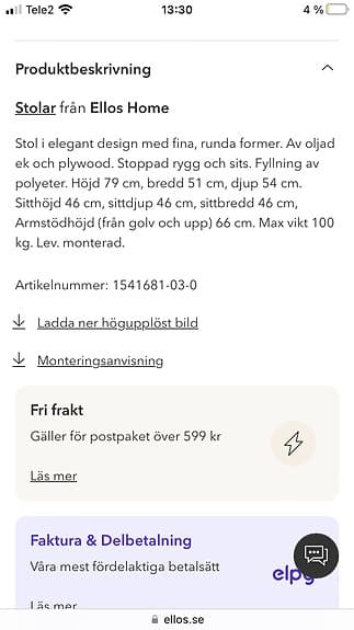 Snygga stolar 2 stycken