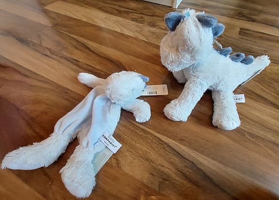 Nya Teddykompaniet snutte och nalle Dino Gosedjur leksak