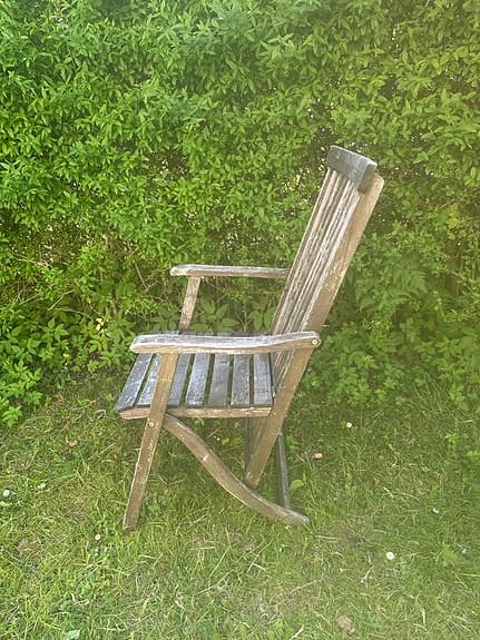 Trädgårdsstolar i trä, 4 st, fällbara