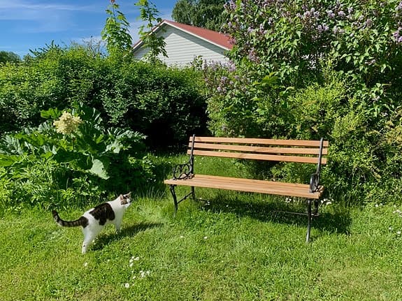 Parkbänk / trädgårdsbänk i gjutjärn o trä