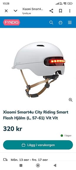 Xiaomi Smart4u City Riding cykelhjälm L vit