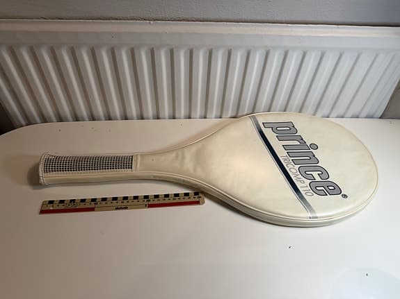 Vintage Prince TriComp 110 Tennisracket 1988 med fodral
