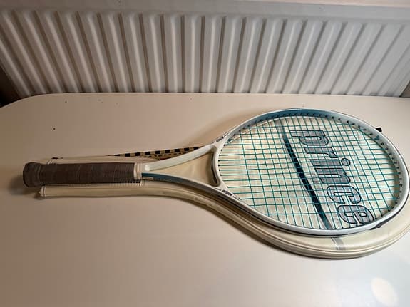 Vintage Prince TriComp 110 Tennisracket 1988 med fodral