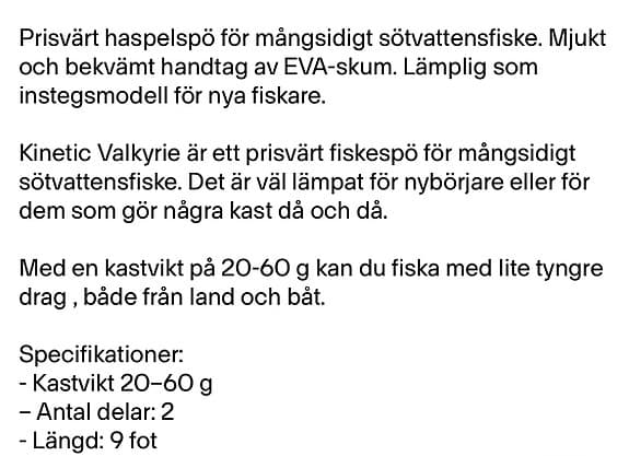 Valkyrie haspel spel spö och okuma ceymar 4000 rulle med flätlina