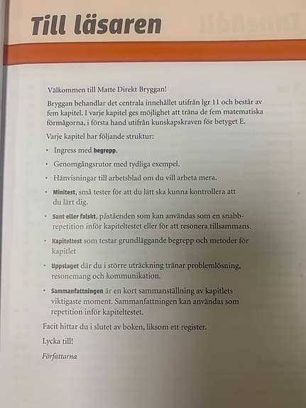 Matte Direkt Bryggan matematikbok