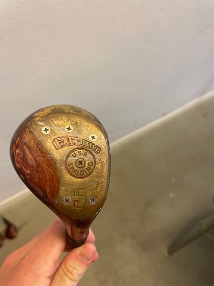 Spalding Brass Back 1 3 5 träklubbor golfset