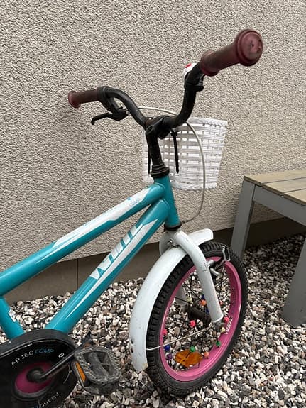 Lättcyklad och stabil barncykel 16 tum White
