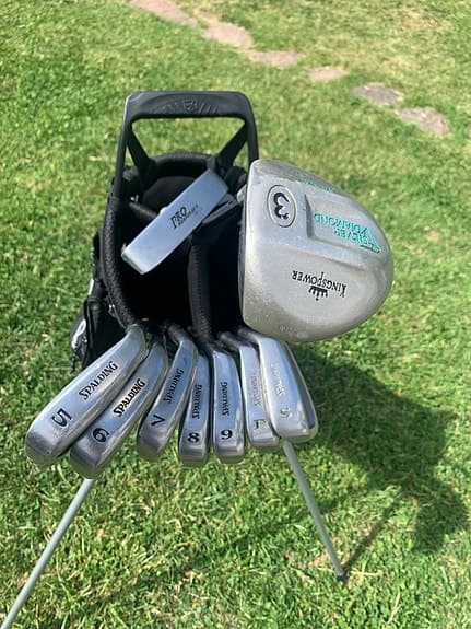 Spalding golfklubbor med bag