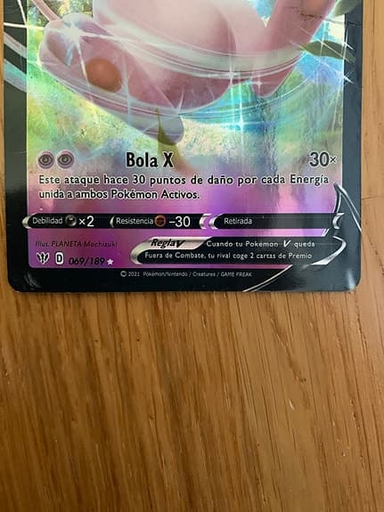 Pokémonkort Mew V holo Full Art Spanish Print