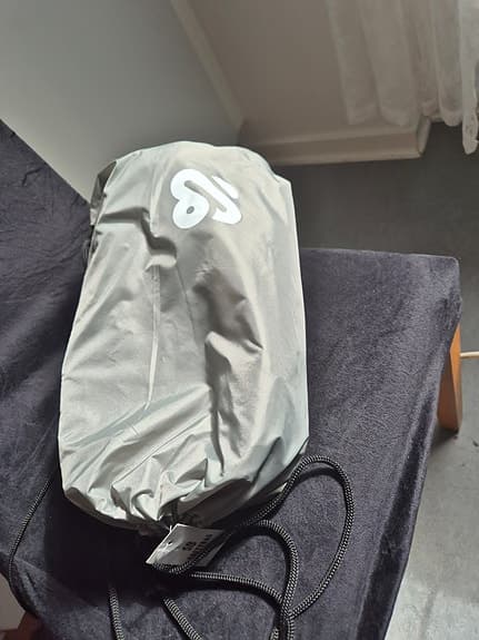 Uppblåsbar fåtölj.