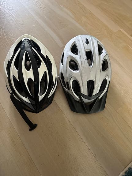 Cykelhjälmar vit/svart vuxenstorlek