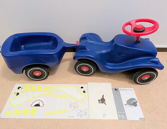 Big Bobby car Classic med släp Blå