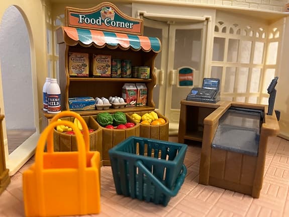 Sylvanian Families leksaksbil och mataffär / Grocery Market