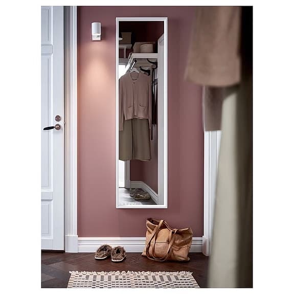 IKEA Nissedal spegel 40x150 med vit ram