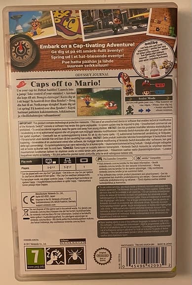 Nintendo Switch Super Mario Odyssey spel