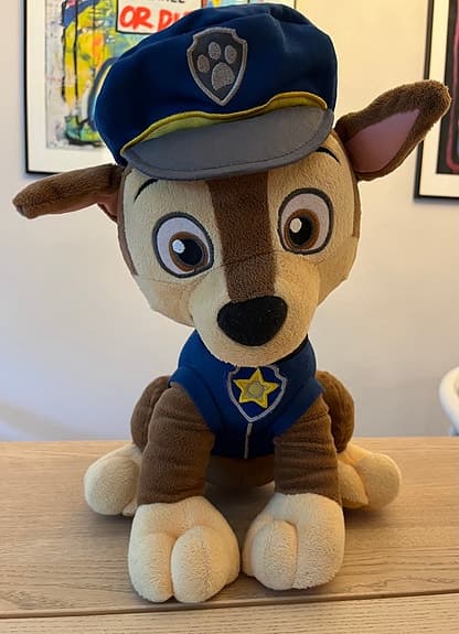 Paw Patrol gosedjur, 4st Chase och Marshall i olika storlekar