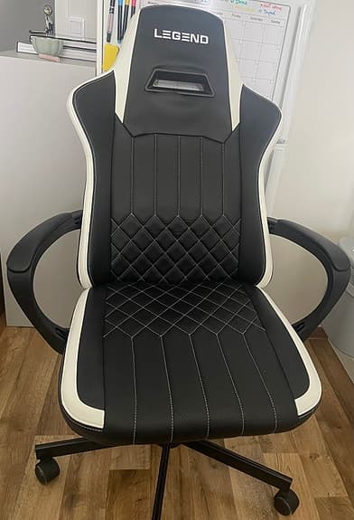 Gamingstol / Kontorsstol LEGEND – Svart/Vit – Mycket fint skick
