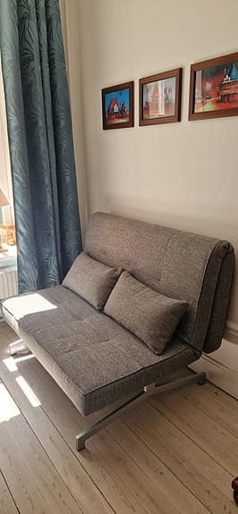 Sweef Ormen bäddsoffa 120 cm i grå färg