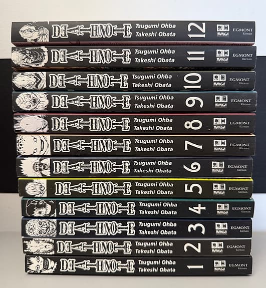 Death Note Komplett Serie 1–12 Svenska Första Utgåvan 2008