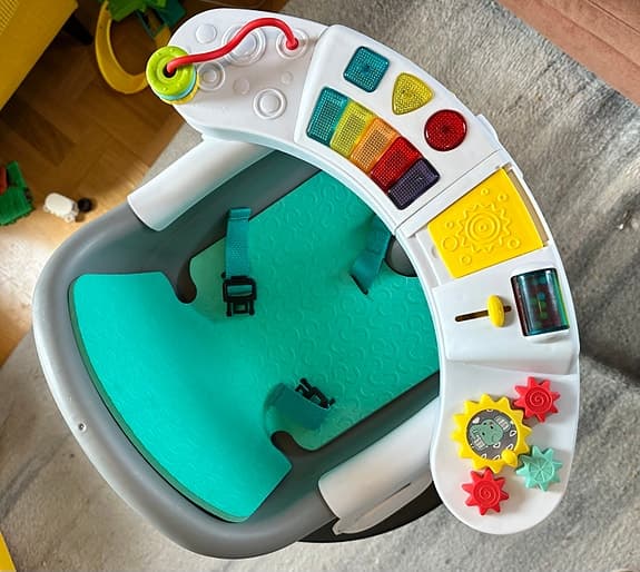 Bright Starts aktivitetsstol för bebis grå/turkos