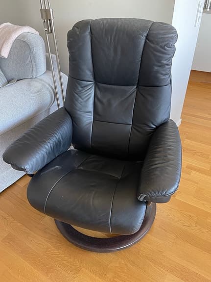 Äkta läderfåtölj