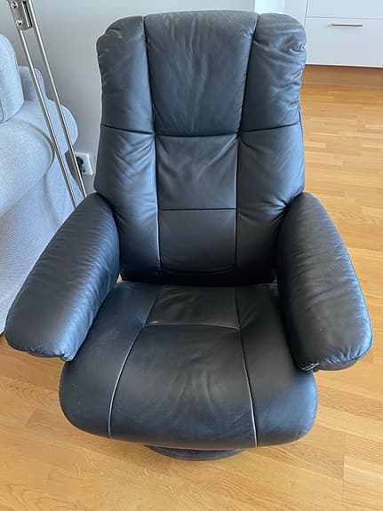 Äkta läderfåtölj