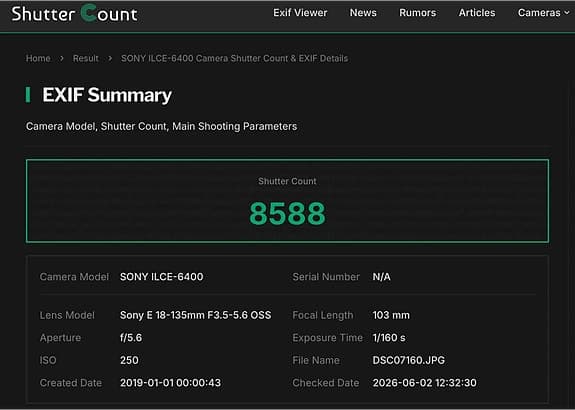 Sony A6400 med 18-135mm – knappt använd, shutter count 8 588