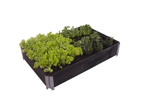 Odlingslåda / pallkrage 120 × 80 cm – Svartbetsat trä