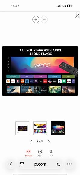LG 65'' / 4K / OLED Evo / 165 Hz / webOS/ Ny / bäst i världen